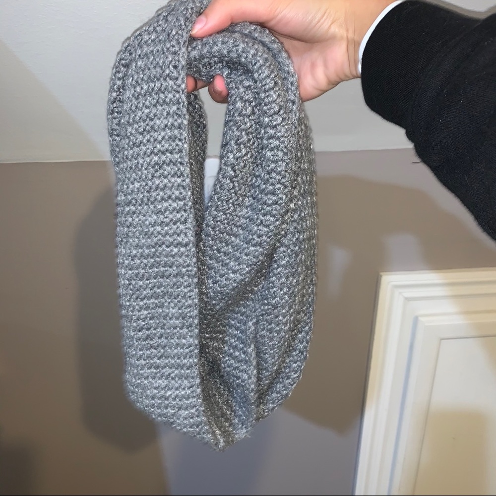 Dark gray knitted scarf